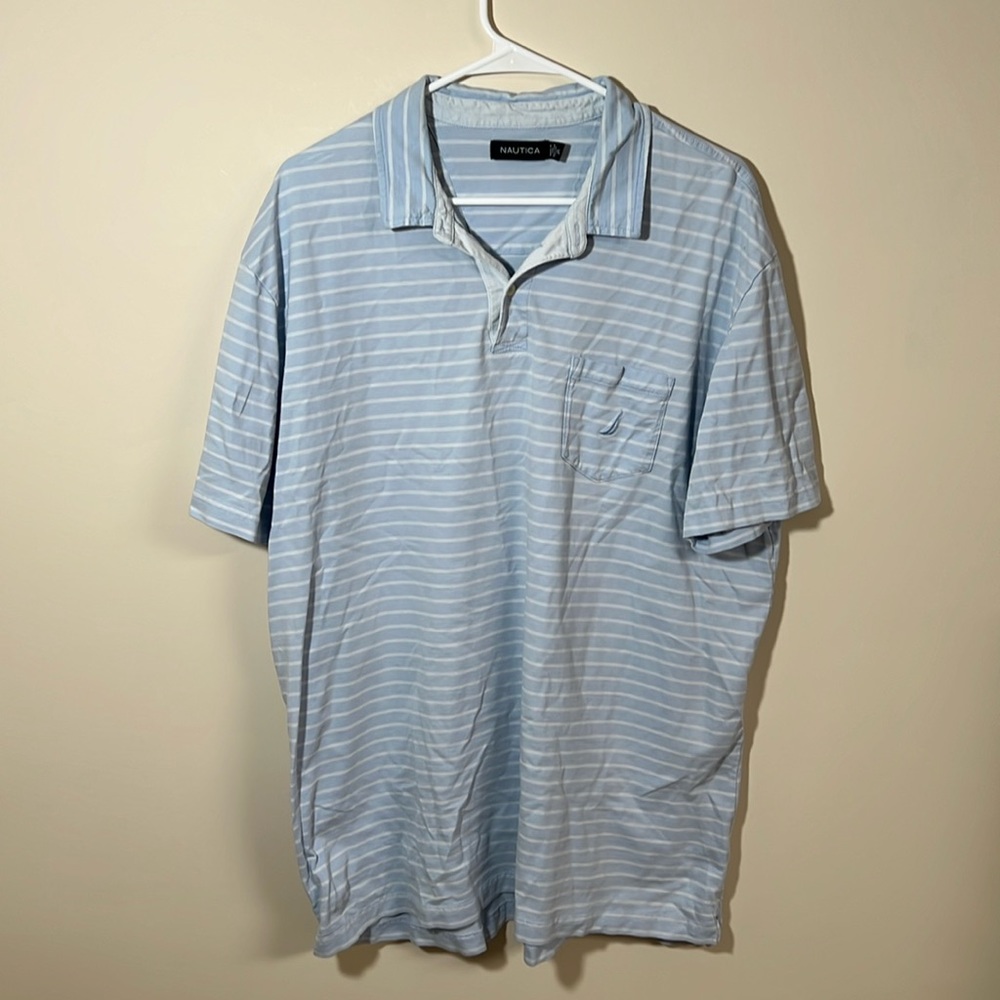 Nautica Light Blue Polo Shirt XXL